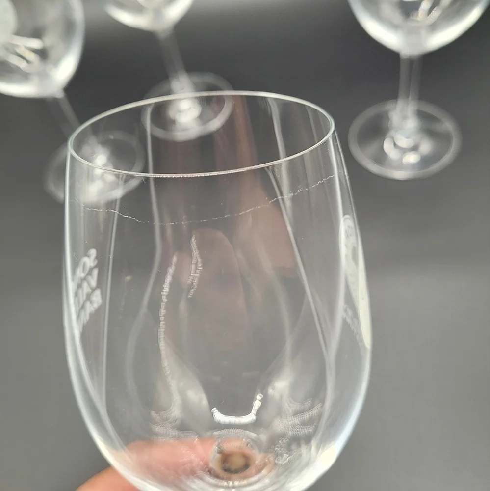 Sonoma Valley Bank Wine Glasses Etched Set of 4​​​ - Picture 6 of 9